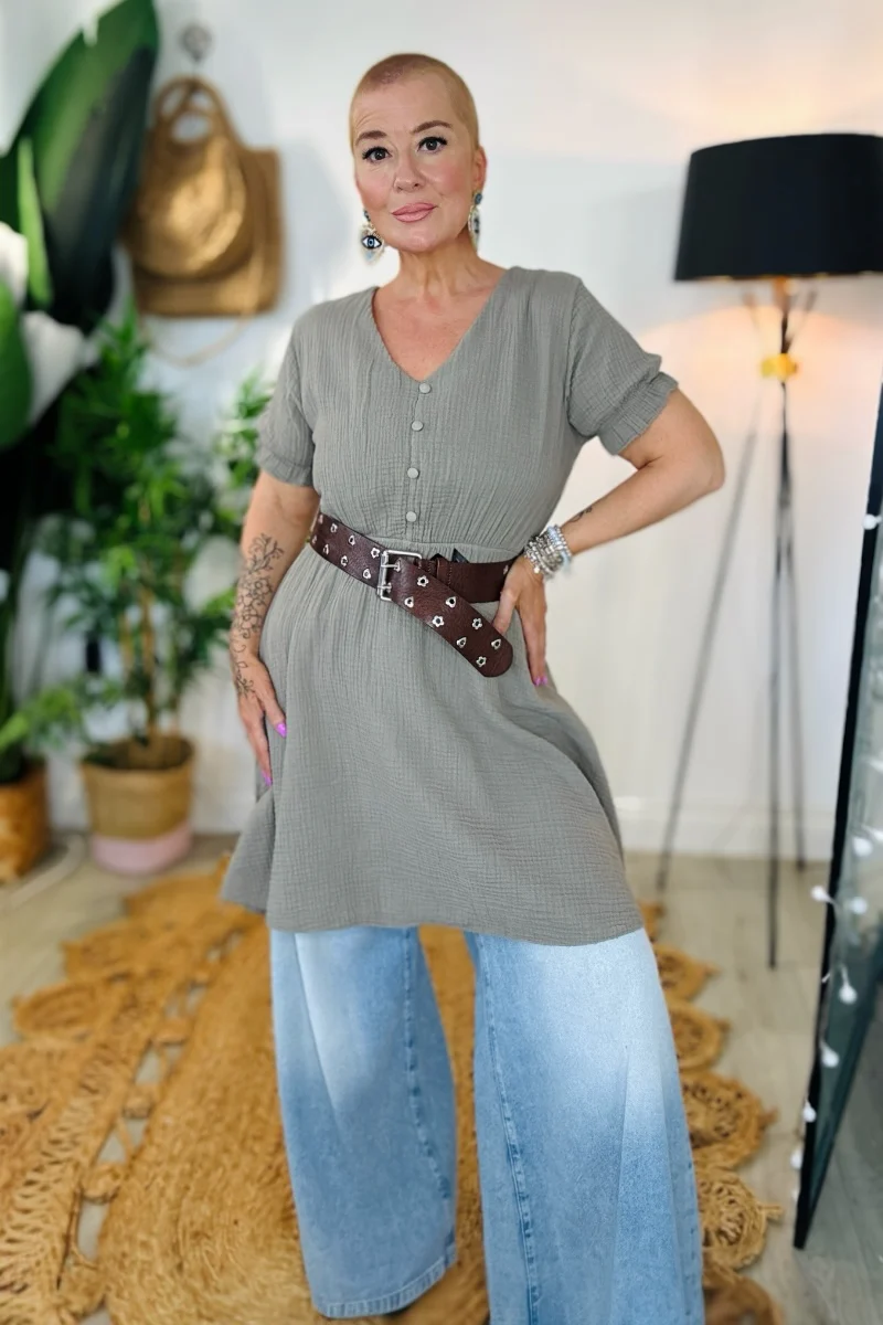 Bibi Cotton Tunic Dress - Image 9