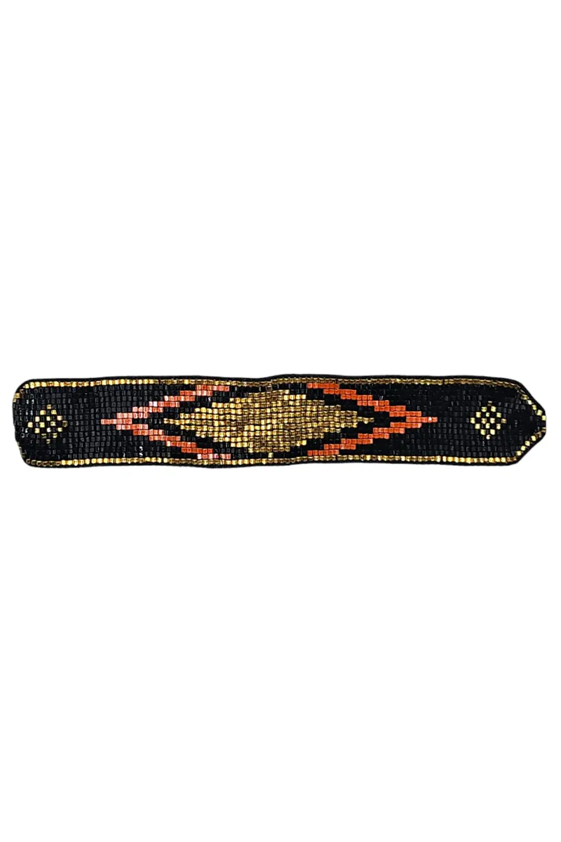 Black & Gold Diamond Beaded Bracelet - Image 2