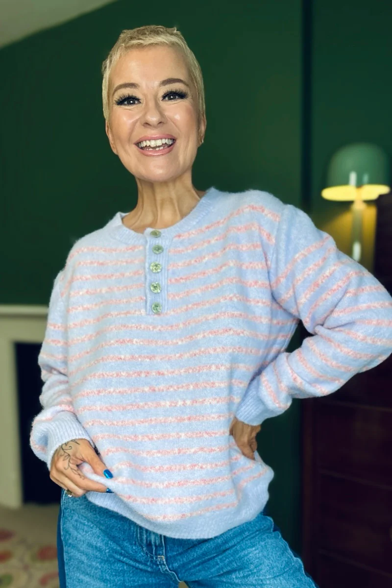 Buttoned Stripe Knit - Image 3