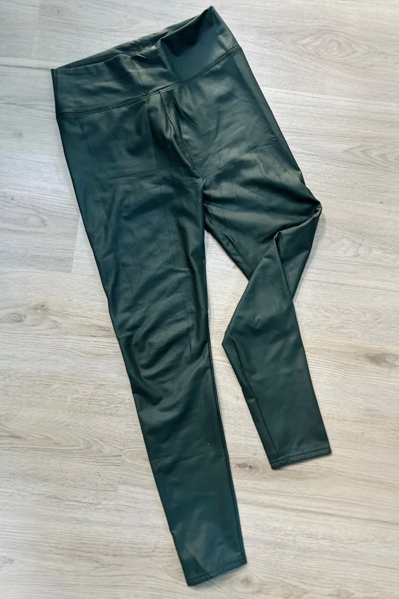 Faux Leather Look Leggings - Image 3