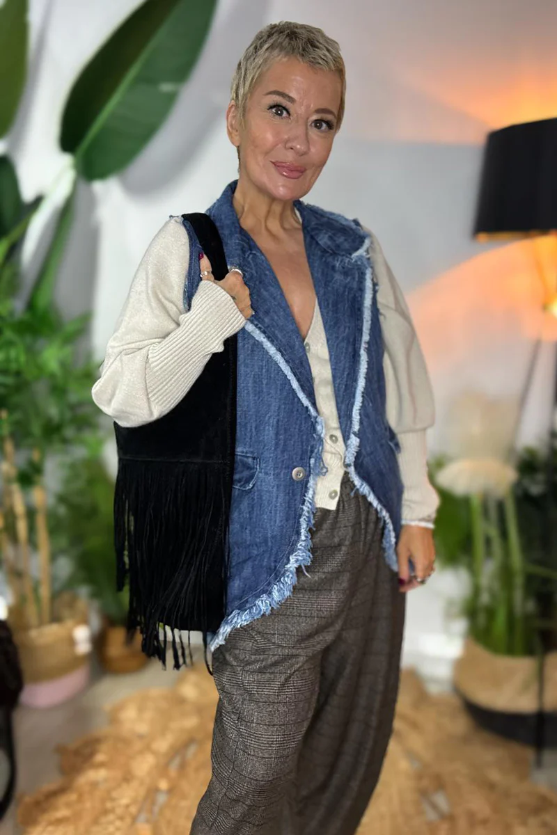 Denim Waistcoat - Image 4
