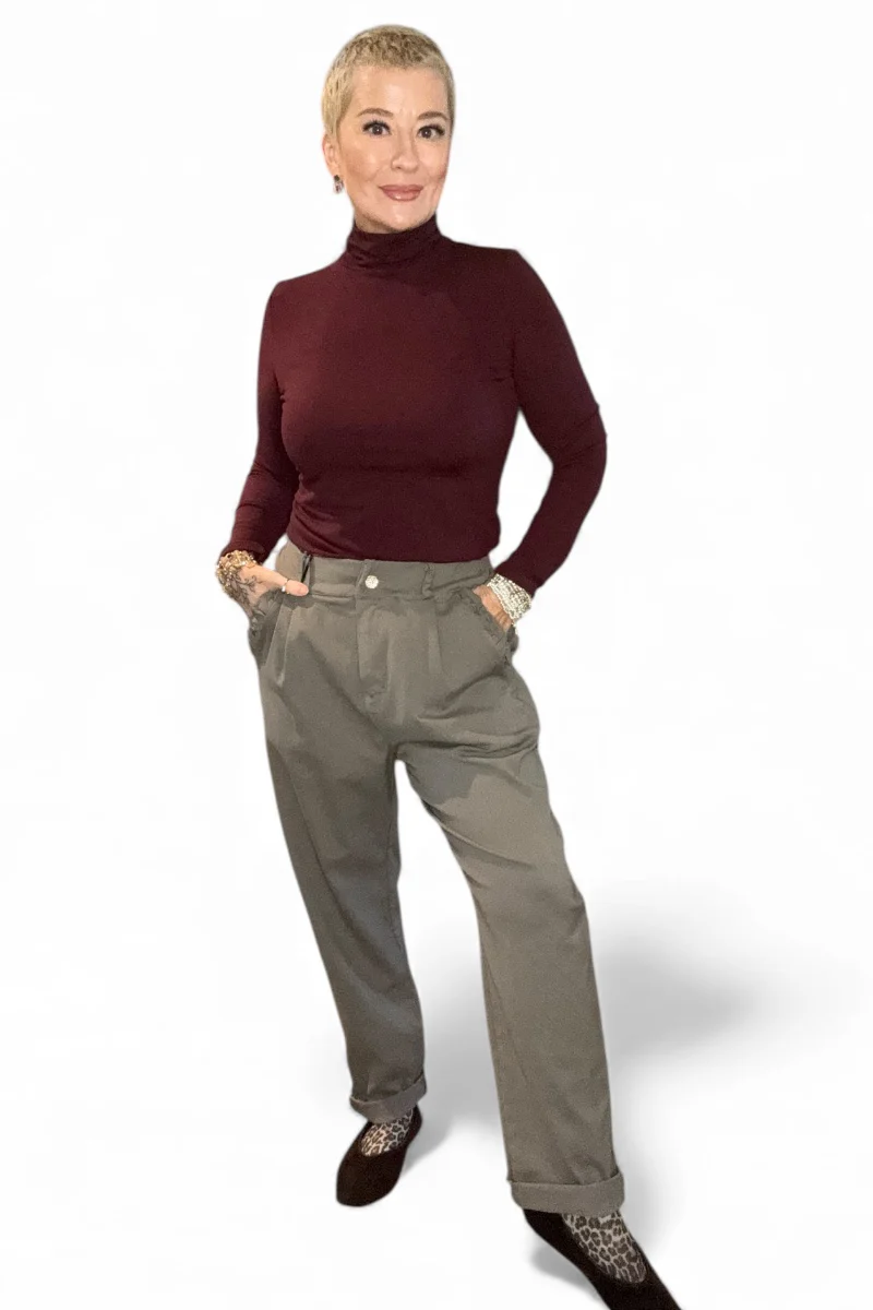 Frill Pocket Barrel Leg Trousers - Image 4