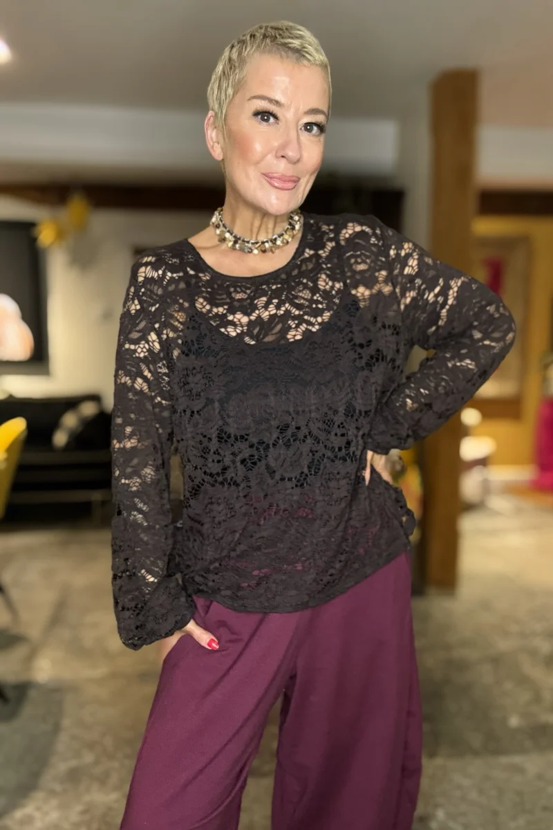 Geo Lace Top