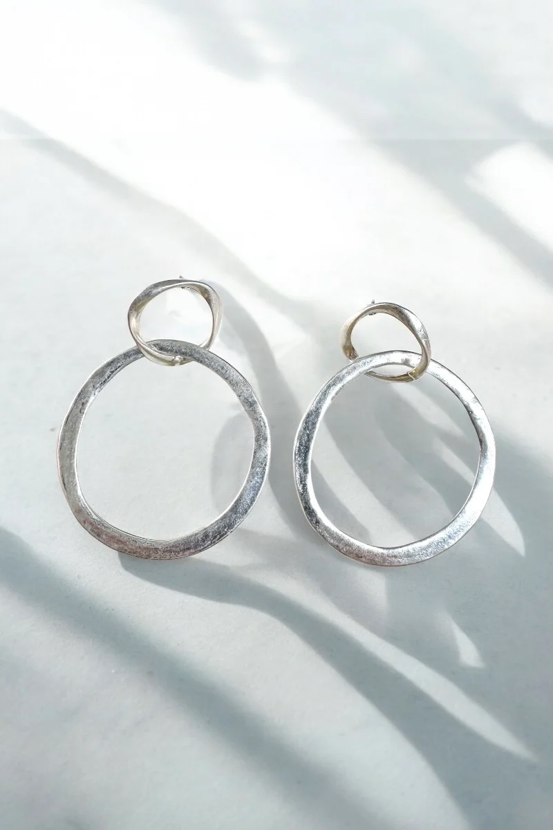 Hammered Circle Earrings