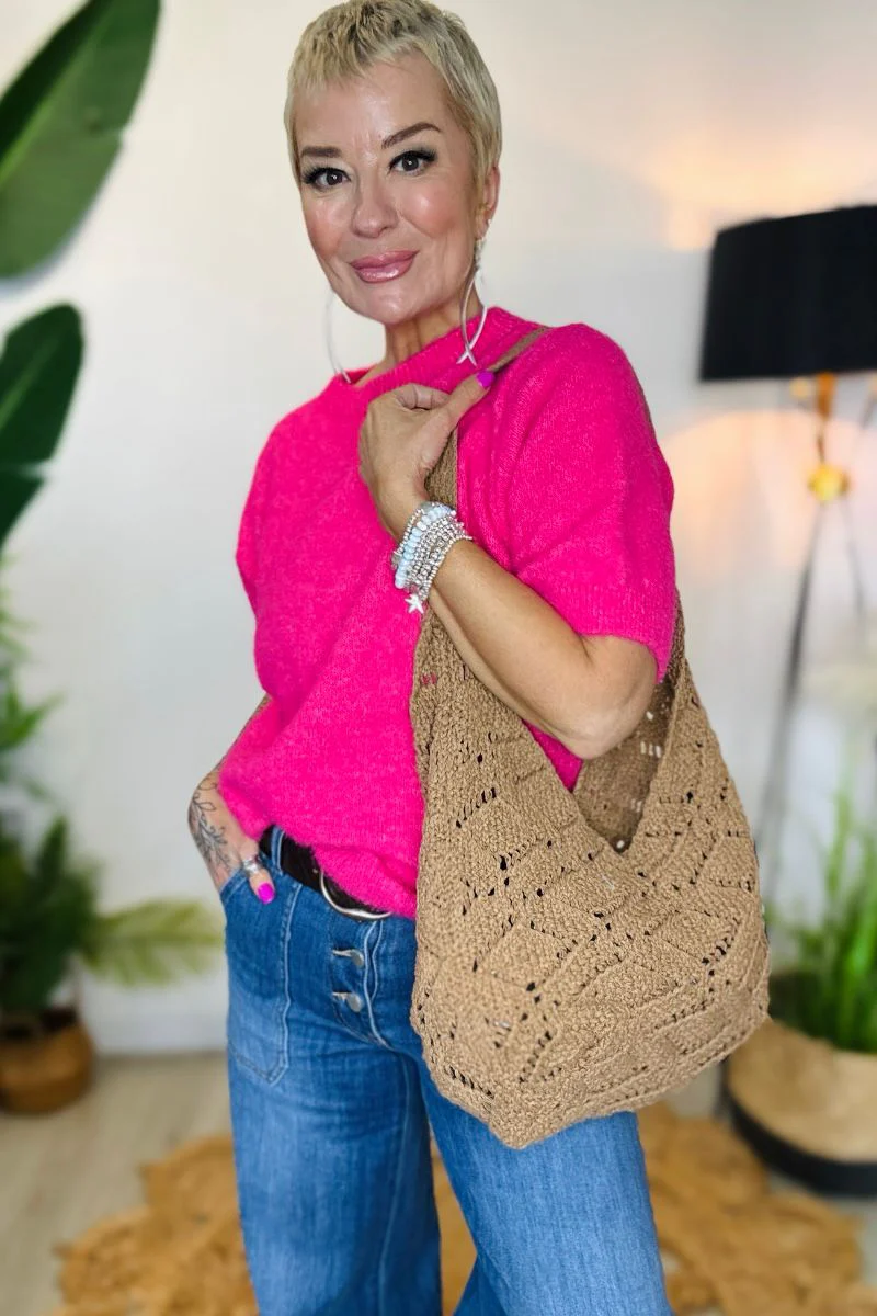 Lina Crochet Shoulder Bag - Image 4