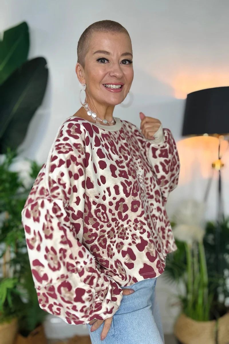 Micha Leopard Print Sweatshirt - Image 2