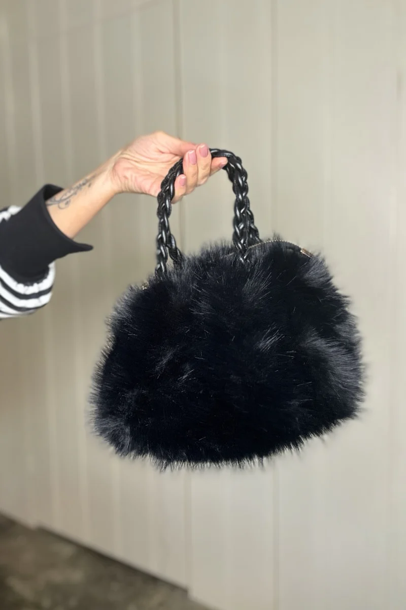 Pom Faux Fur Bag - Image 4