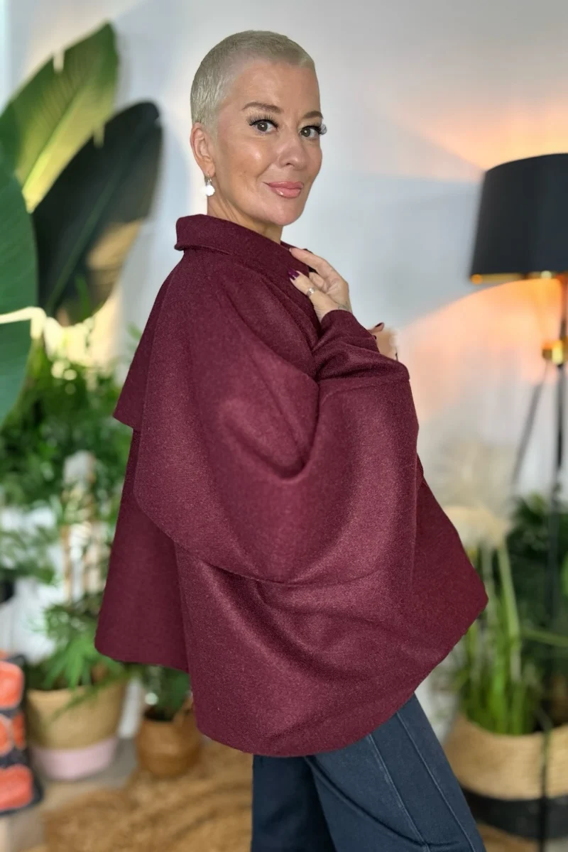 Reeva Poncho Cape Coat - Image 12