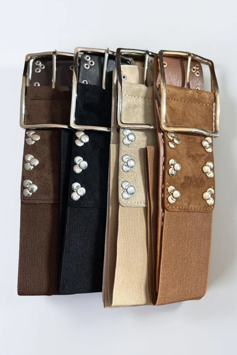 Rhodes Elasticated Studded Belt - Image 2