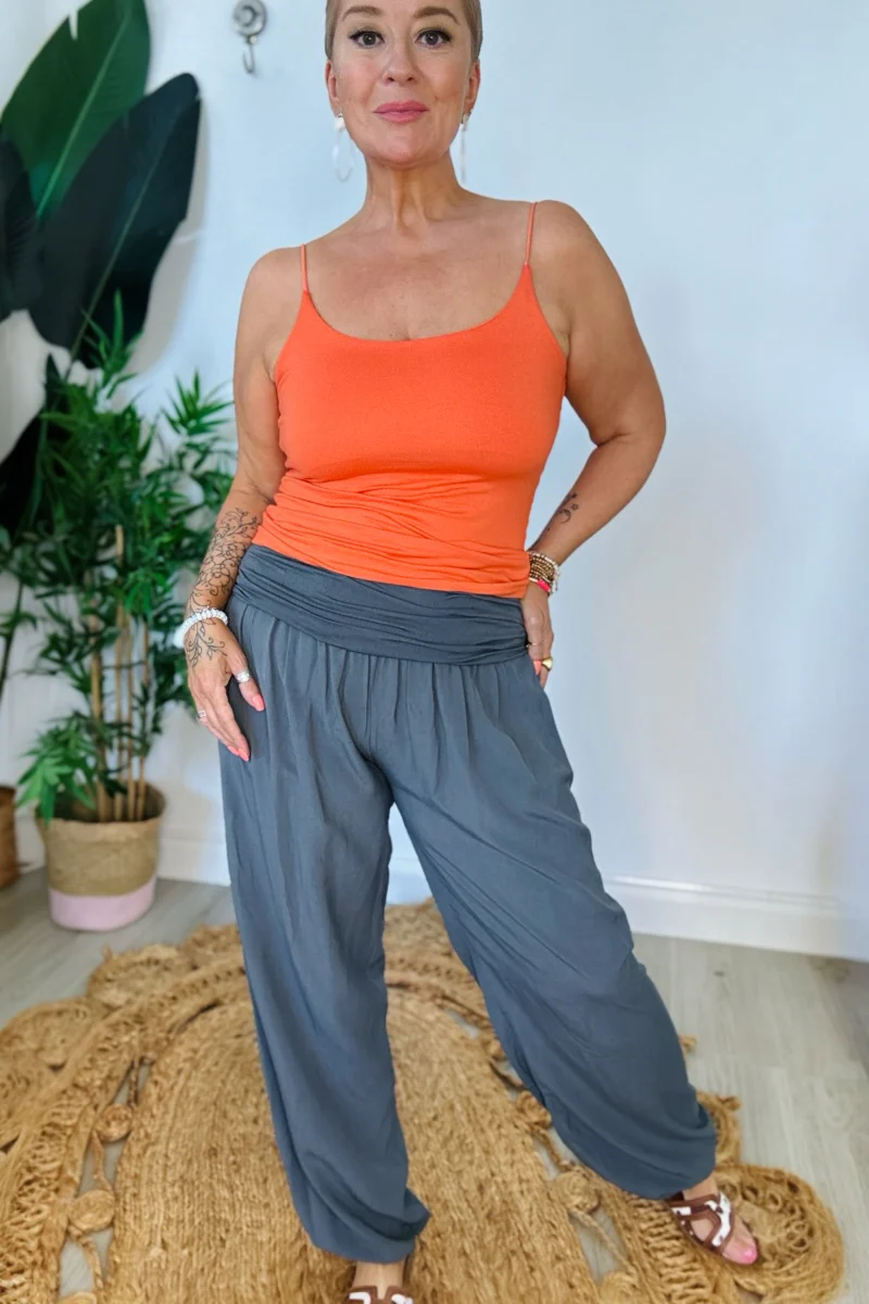Slim Fit Harem Trousers - Image 3