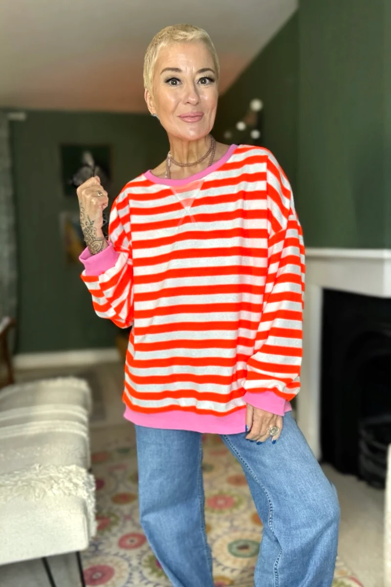 Terri Neon Stripe Sweatshirt - Image 3